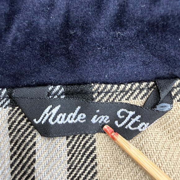 ABITALE Men's Quilted Puffer Jacket, Lined Collared 2 Pockets Italy Gray Blue 45 - Picture 4 of 11